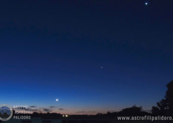 L’abbraccio di Giove e Venere nel cielo del mattino
