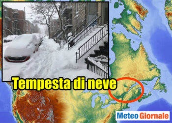 Meteo avverso in Canada: tempesta invernale sul Quebec