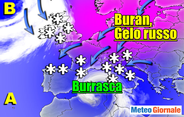Meteo ITALIA, BURRASCA per un CICLONE INVERNALE! Maltempo, vento, neve
