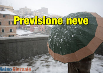 Meteo neve, in arrivo a bassa quota su varie regioni