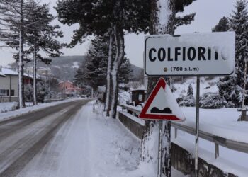 Nevica sul valico di Colfiorito