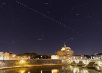 Fotografato il volo della Stazione Spaziale su Roma
