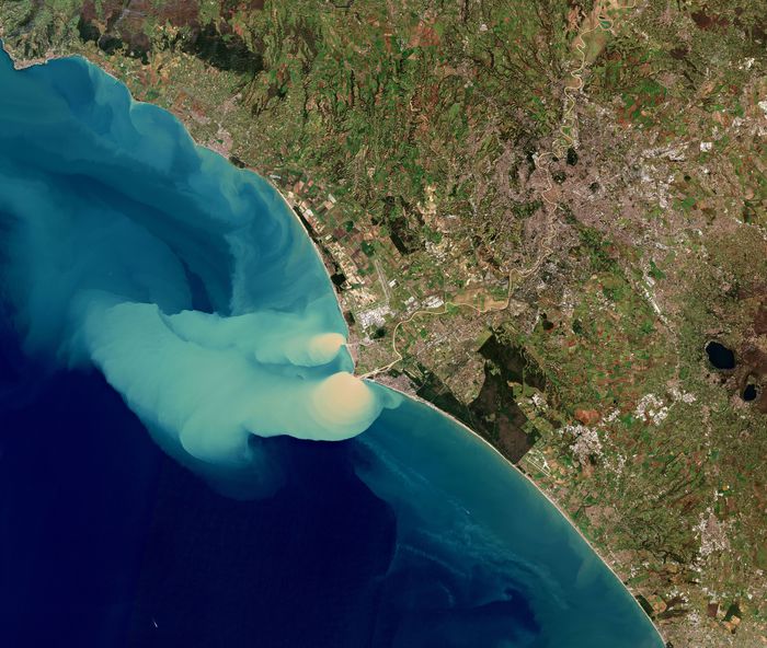 L’effetto dei nubifragi a Roma visto dallo spazio