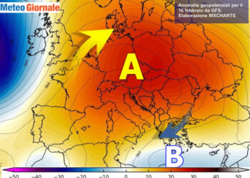 Meteo in stallo, CALDO assurdo per febbraio. Anticiclone monopolizza Europa
