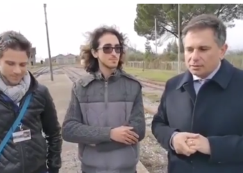 Il Consigliere Regionale Pedà presente ieri all’arrivo di un rotabile ferroviario alla stazione ormai in disuso di Cinquefrondi