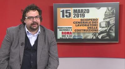 Genovesi (Fillea): 15 marzo sciopero generale delle costruzioni, servono investimenti