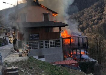 Fiamme in trattoria delle Valli di Lanzo