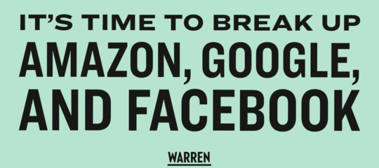 Il piano per “fare a pezzi” Amazon, Google e Facebook (ma non Apple), spiegato