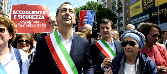 La marcia contro il razzismo di Milano