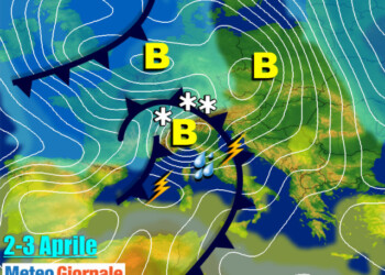 Meteo 7 giorni: verso MALTEMPO dal 2 APRILE con piogge, temporali e neve