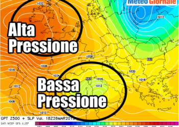 Meteo settimana: vortice ciclonico, poi lento miglioramento