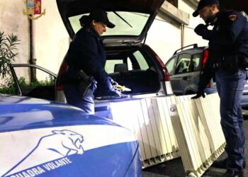 Ruba termosifoni a scuola, arrestato