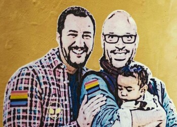 Salvini e Fontana come coppia arcobaleno