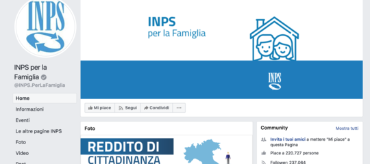 inps insulti facebook reddito cittadinanza