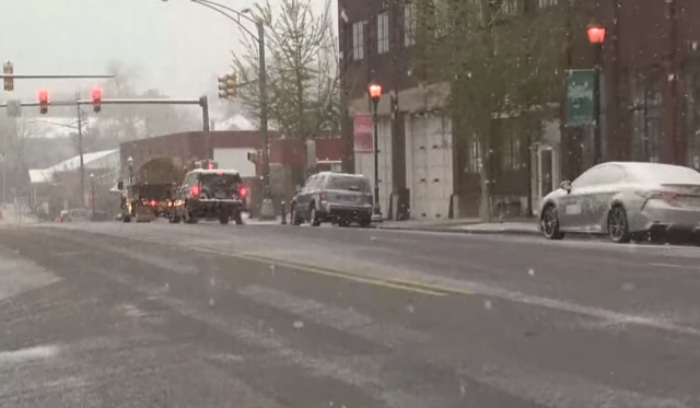 Neve in Carolina, vento meteo molto raro in Aprile