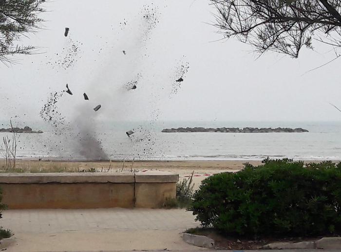 Ordigno fatto brillare a Senigallia