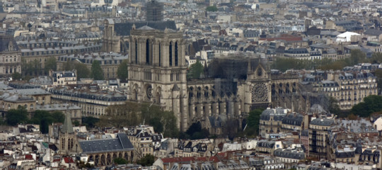 gigantesco ombrello per notre dame