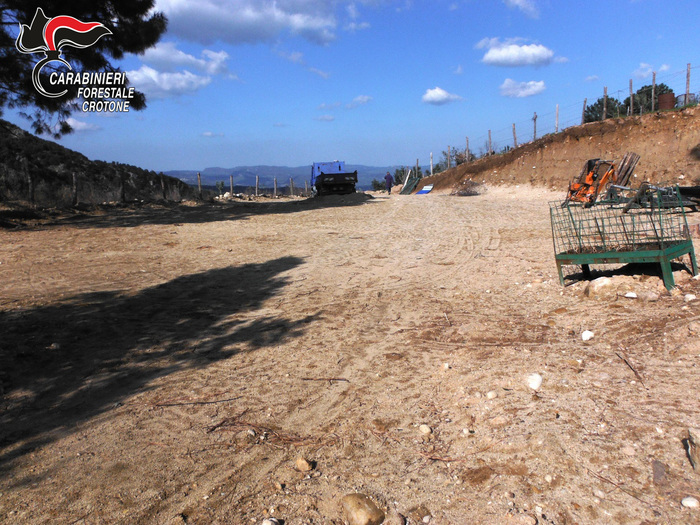 Sbancamento illegale a Cotronei,denuncia
