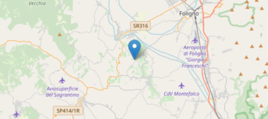 Scossa di terremoto di 3,2 vicino Perugia