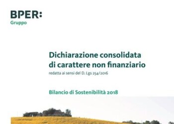 Sostenibilità: Gruppo Bper, nel 2018 -31.341 t di CO2  