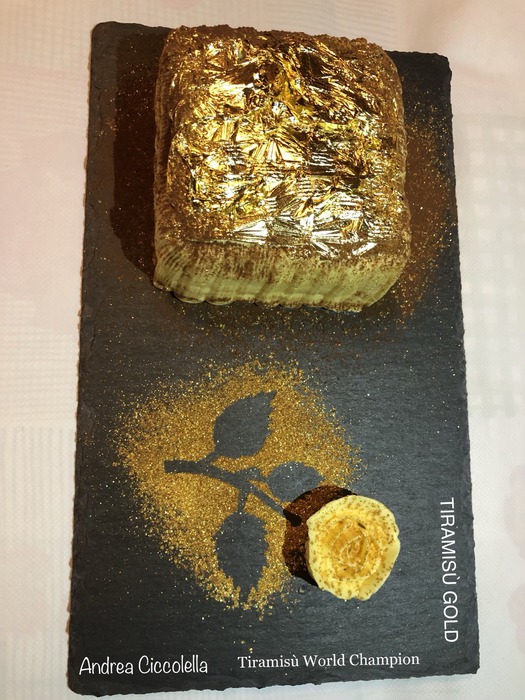 Tiramisù, arriva la versione con una foglia d’oro