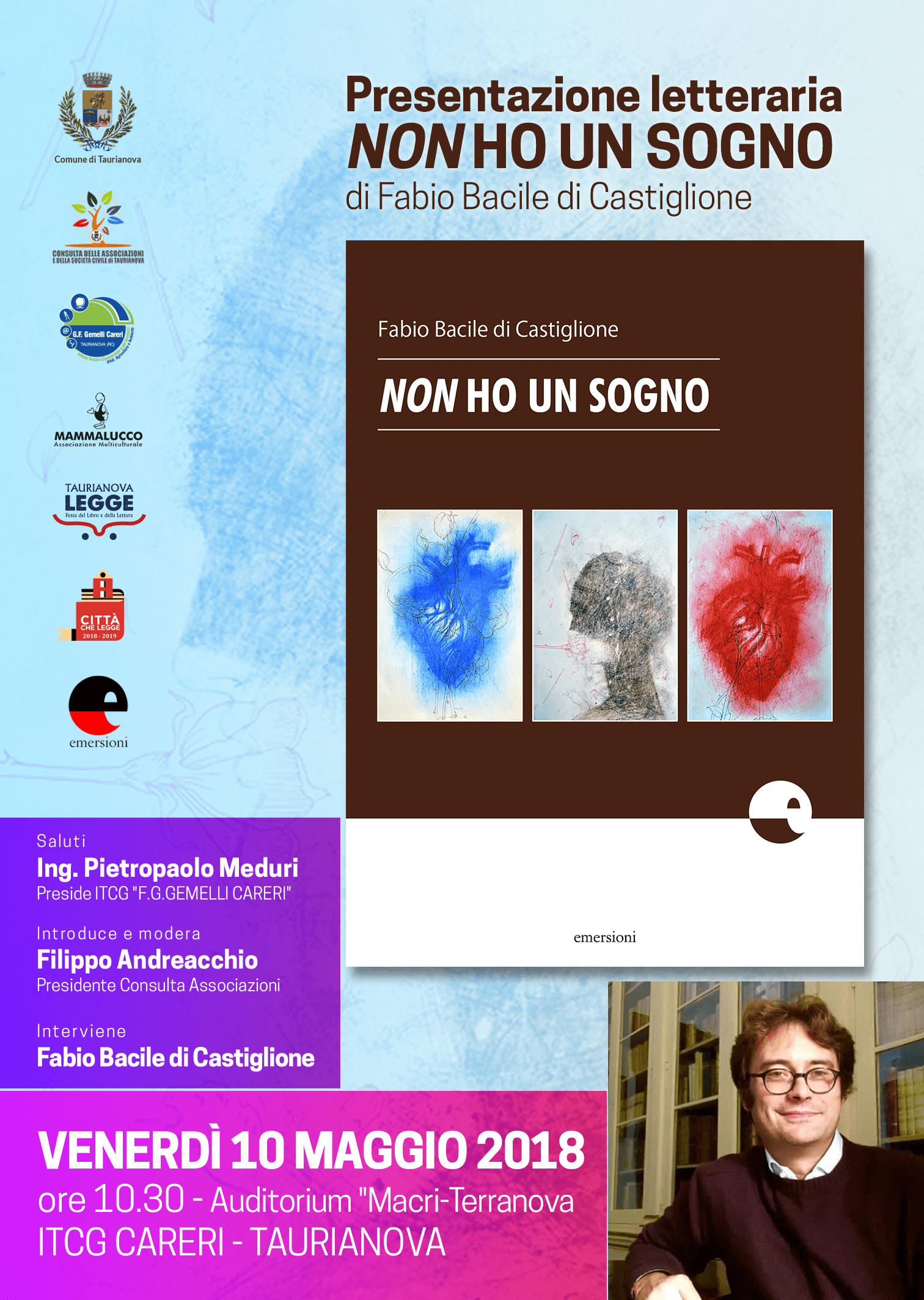 Taurianova, all’Iis Gemelli Careri la presentazione del libro “Non ho un sogno” di Fabio Bacile di Castiglione