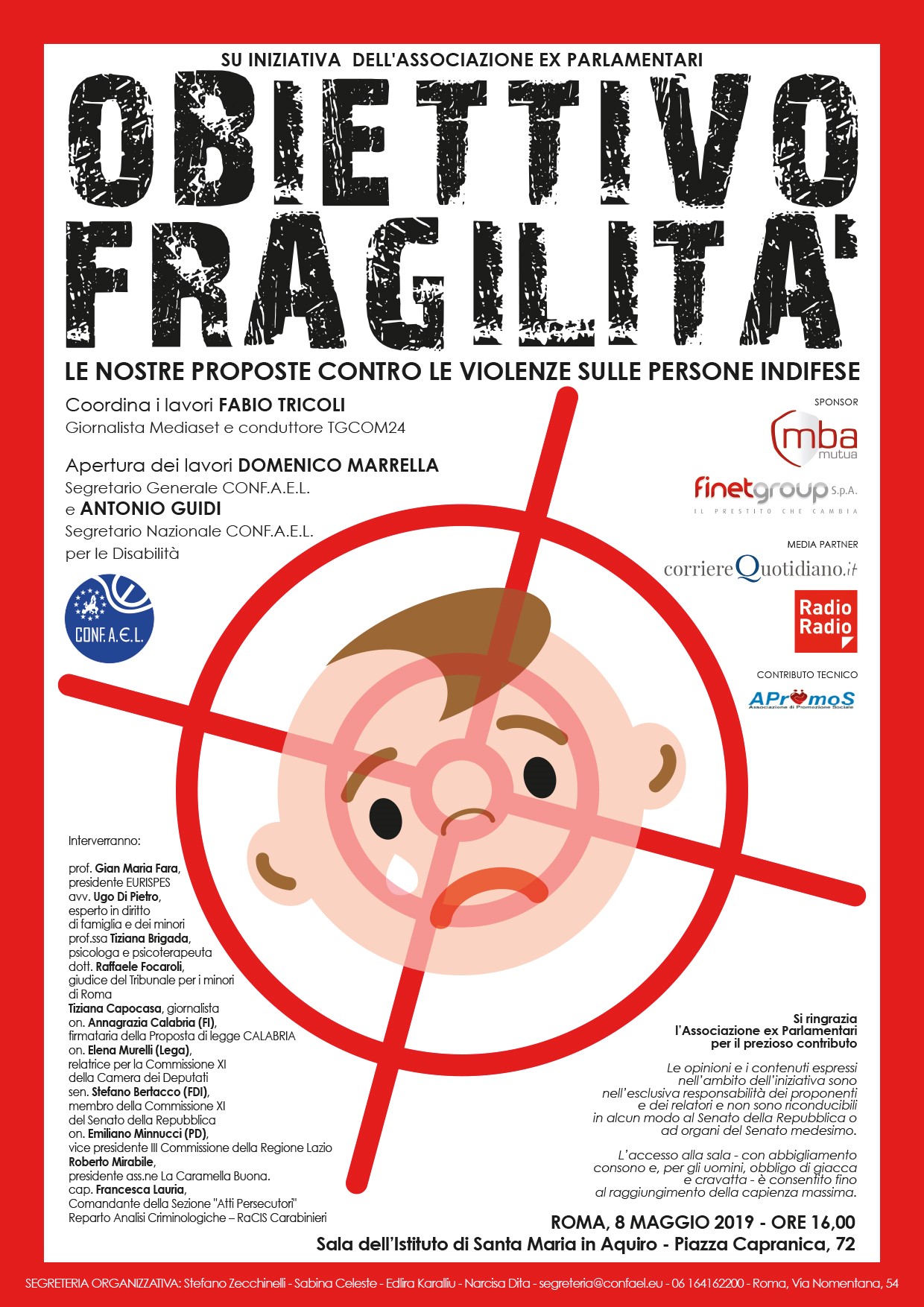 Convegno :”Obiettivo Fragilità” CONFAEL  il primo sindacato a parlare concretamente di disagio e disabilita’