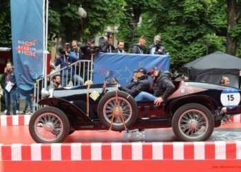 Alla 1000 Miglia con una Bugatti T23 Brescia del 1923