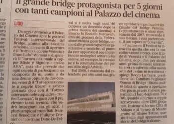 FESTIVAL INTERNAZIONALE DEL BRIDGE LIDO DI VENEZIA 10-14 Aprile 2019