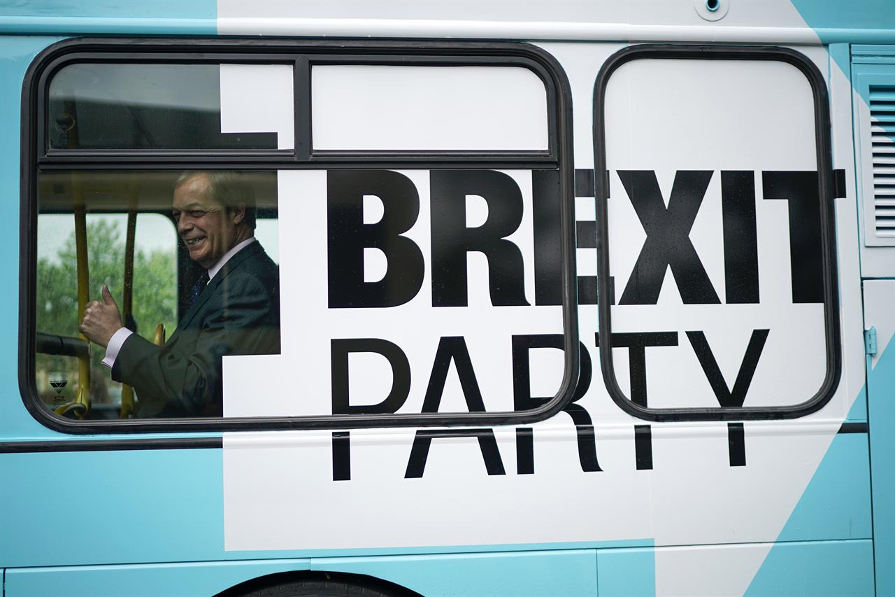 Il Brexit Party è avanti nei sondaggi in vista delle Europee 2019