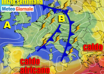Meteo 7 giorni: PIOGGE e TEMPORALI, poi 25 gradi e TEMPORALI