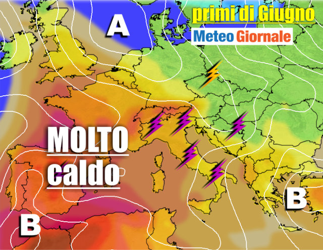 immagine 1 articolo meteo 15 giorni caldo africano e temporali