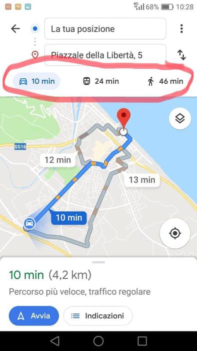 Pesaro a Google, anche bici in tragitti