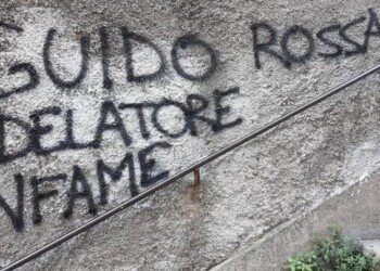 Scritta con insulti per Guido Rossa