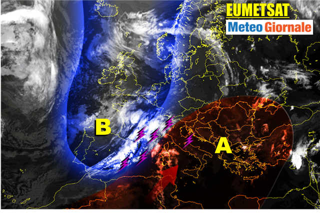 immagine 1 articolo diretta meteo 40 gradi al sud e isole temporali grandine al nord