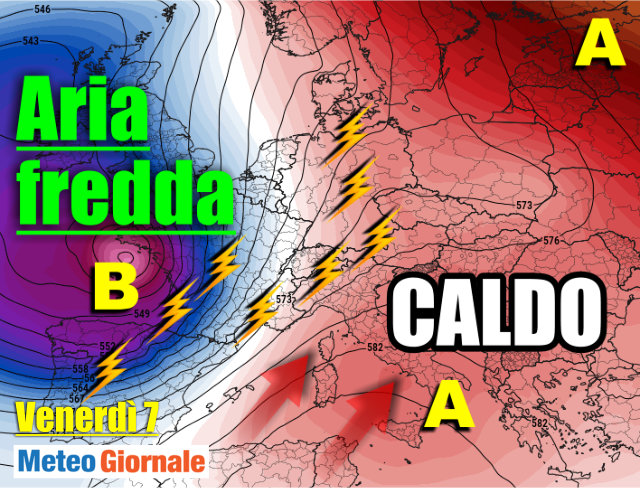 immagine 1 articolo meteo 7 giorni caldo africano sud e temporali al nord