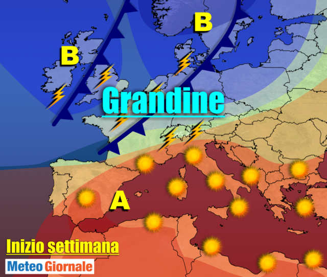 immagine 1 articolo meteo 7 giorni caldo poi temporali con grandine