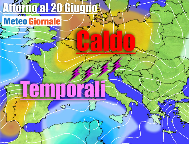 immagine 1 articolo meteo al 22 giugno caldo africano temporali al nord