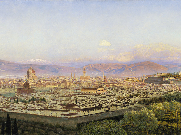 John Brett, Veduta di Firenze da Bellosguardo, 1863. Olio su tela, cm. 60x101,3. Tate: Presented by Thomas Stainton in memory of Charles and Lavinia Handley-Read, 1972