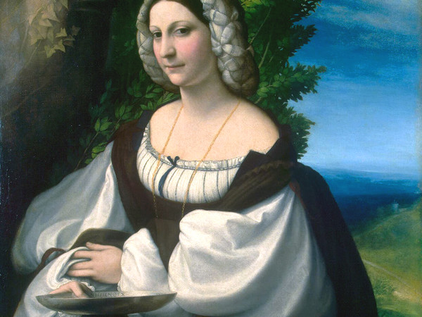 Corregio (Antonio Allegri), Ritratto di giovane donna, 1520 ca., olio su tela, cm. 103x87.5, Museo Ermitage di San Pietroburgo 