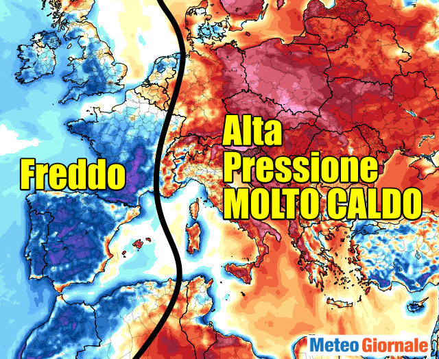 immagine 1 articolo tendenza meteo caldo tra italia ed europa centro orientale