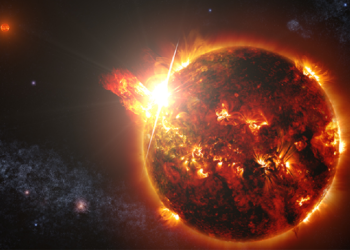 Una gigantesca eruzione stellare