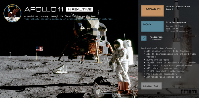 Luna, sul web la missione Apollo 11 in tempo reale
