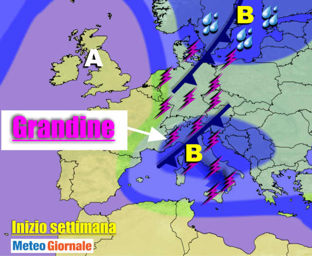 immagine 1 articolo meteo con temporali su italia poi anticiclone