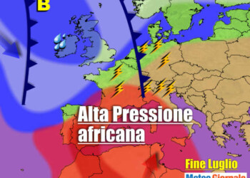 Meteo al 29 Luglio, CALDO forte in alcune regioni su altre TEMPORALI