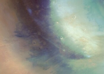 Tempeste di polvere sul Polo Nord di Marte