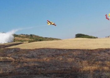 80 ettari in fumo al lago Guardialfiera