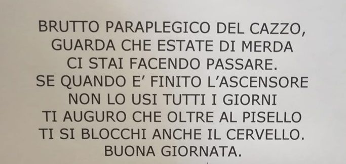 Roma: Contro le offese e le minacce per la disabilità che ha colpito Simone arriva la solidarietà