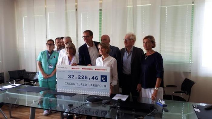 Donazione Barcolona-Despar a ospedale Burlo Garofolo