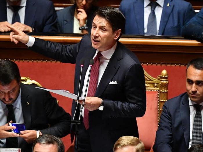 Il discorso di Conte e le reazioni di Salvini